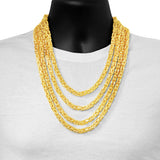 14k Solid Byzantine - Square - 7.3mm