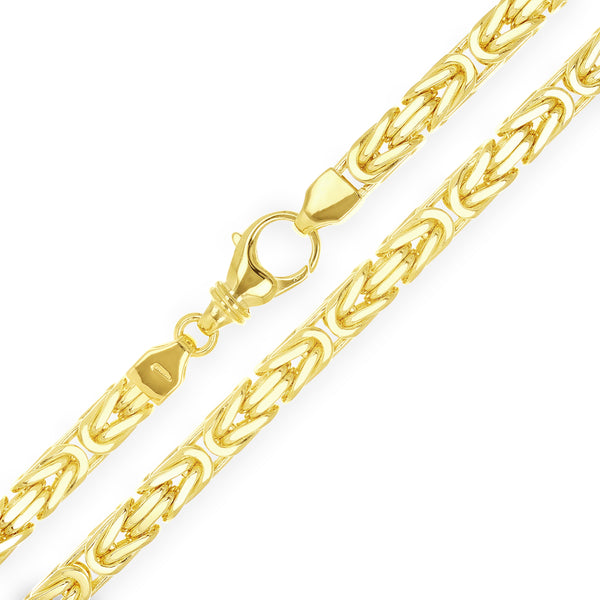 14k Solid Byzantine - Square - 6.4mm