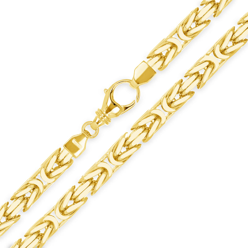 14k Solid Byzantine - Square - 7.3mm