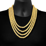 14k Solid Byzantine - Square - 7.3mm