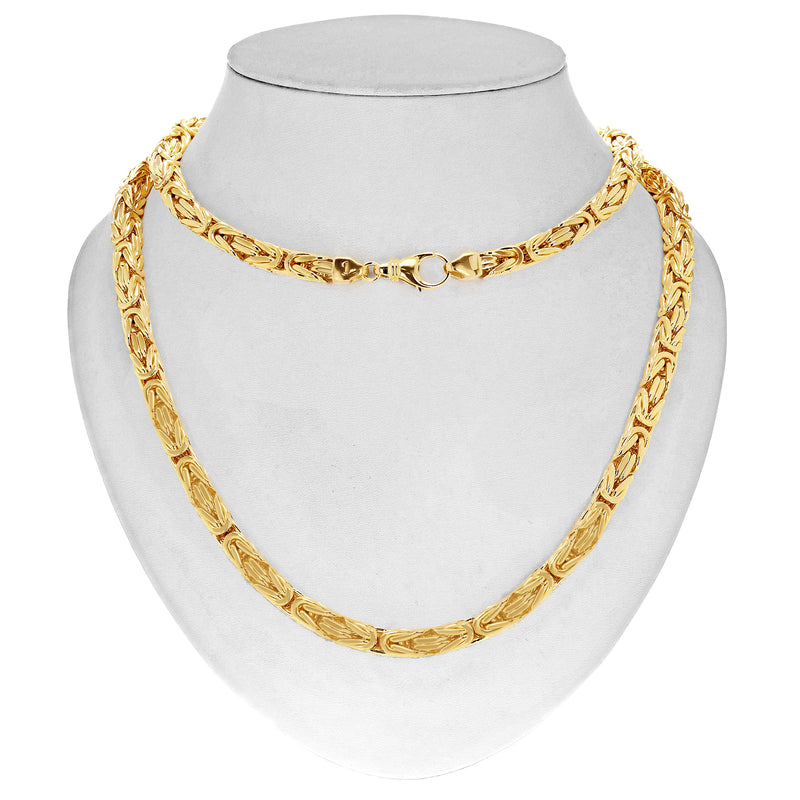 14k Solid Byzantine - Square - 7.3mm